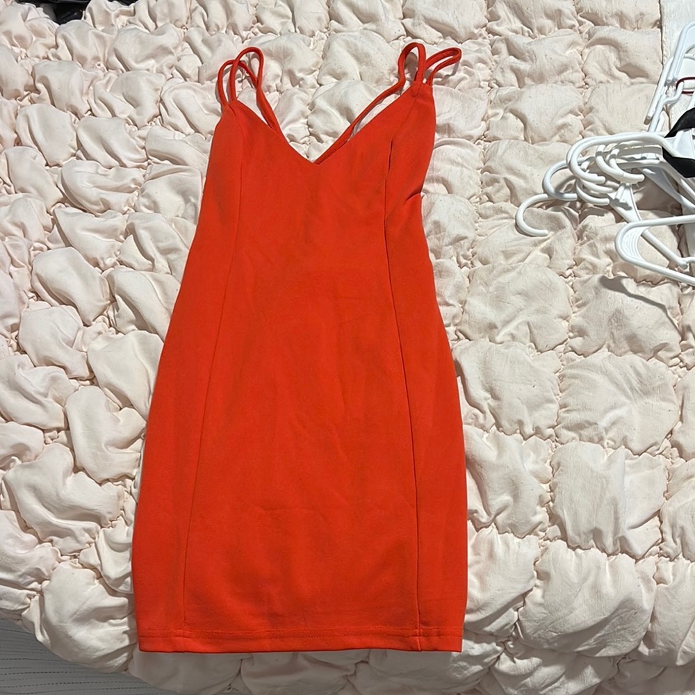 Hello Molly Fiery Orange Mini Dress